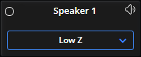 speaker device unselected